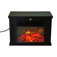 HomCom 14" 1000W Free Standing Electric Fireplace - Black - B01KW7D8ZE